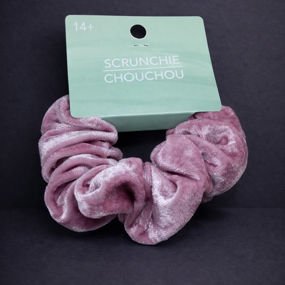 Luxurious Velvet Pink Scrunchie